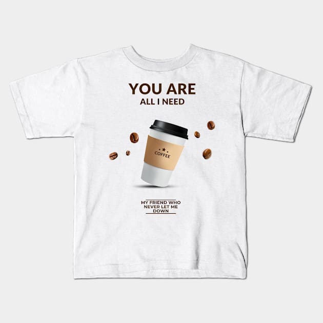 coffee Kids T-Shirt by Aliart